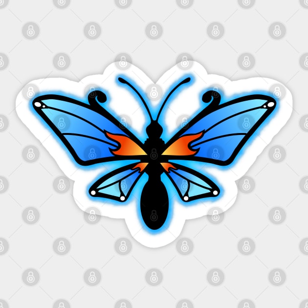 Fire Butterfly Sticker by CoreyUnlimited